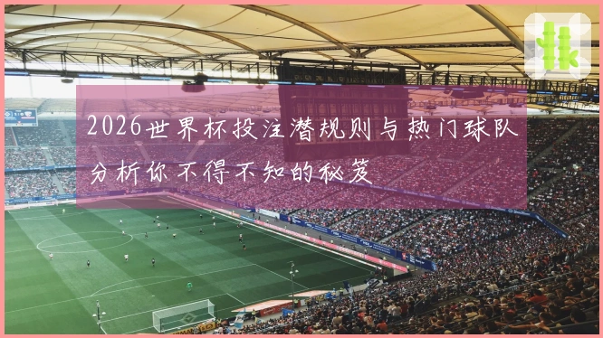 2026世界杯投注潜规则与热门球队分析你不得不知的秘笈